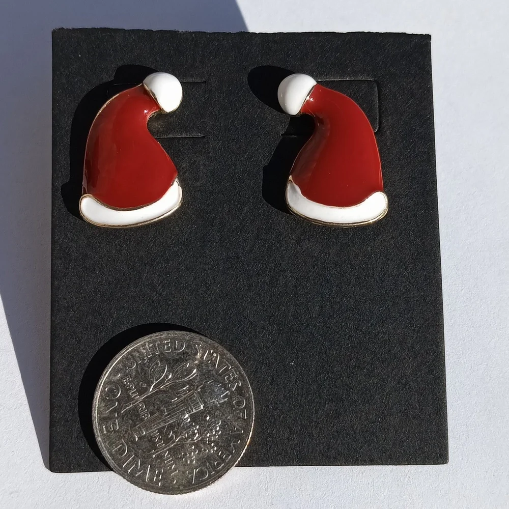 Chrismas hats earrings| women's earrings Holiday jewelry, New, Holiday Wear - Picture 2 of 4